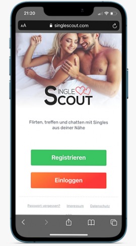 SingelScout im Webbrowser